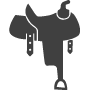 Charro Saddle Black Western Saddle