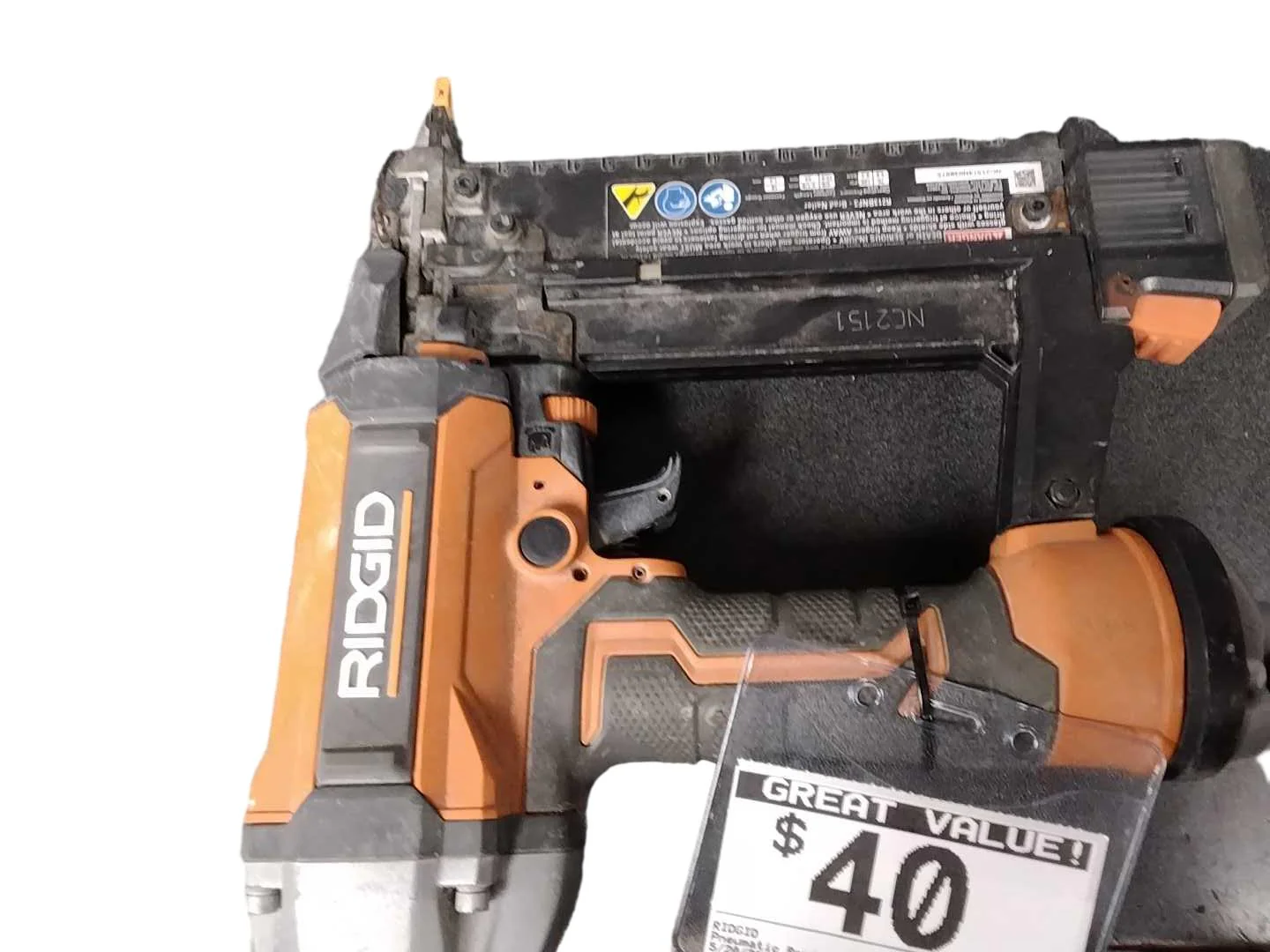 Ridgid R213bnf3 Orange Pneumatic Brad Nailer